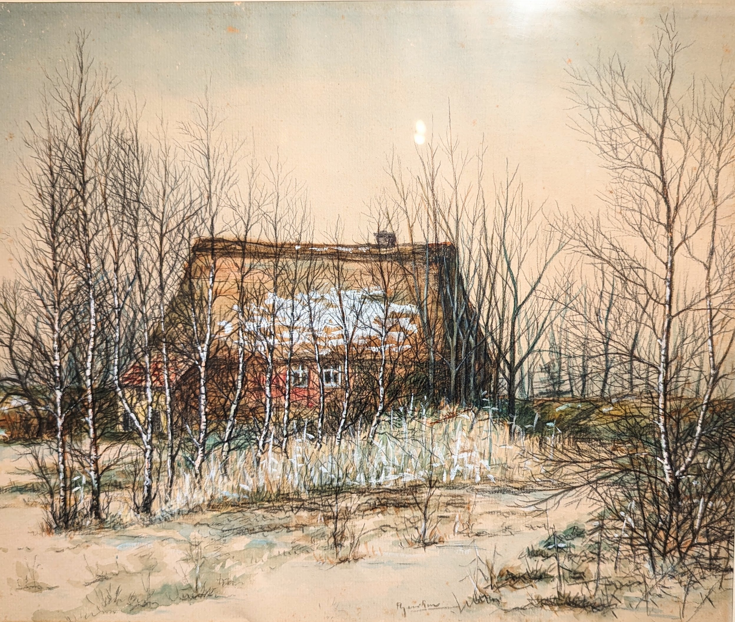 Gehöft im Birkenwald